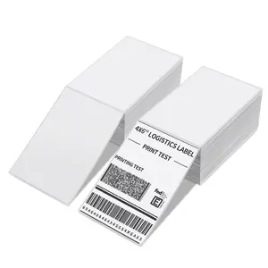 A6 shipping label 4x6 inch fanfold label stack logistics express label