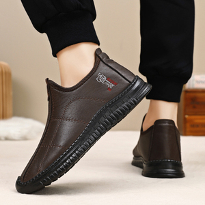 Y 39-46 Nuevas zapatillas de deporte sin cordones versátiles de moda cálida gruesa de invierno para hombres - Product Image 3