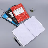 Cahier de composition en cuir A4 Cahier d'exercices scolaires taille personnalisée A5 Cahier de composition d'exercices noir et blanc
