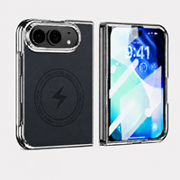 Étui de téléphone portable pliable magnétique antichoc au toucher doux, design de luxe haut de gamme pour Apple Duo