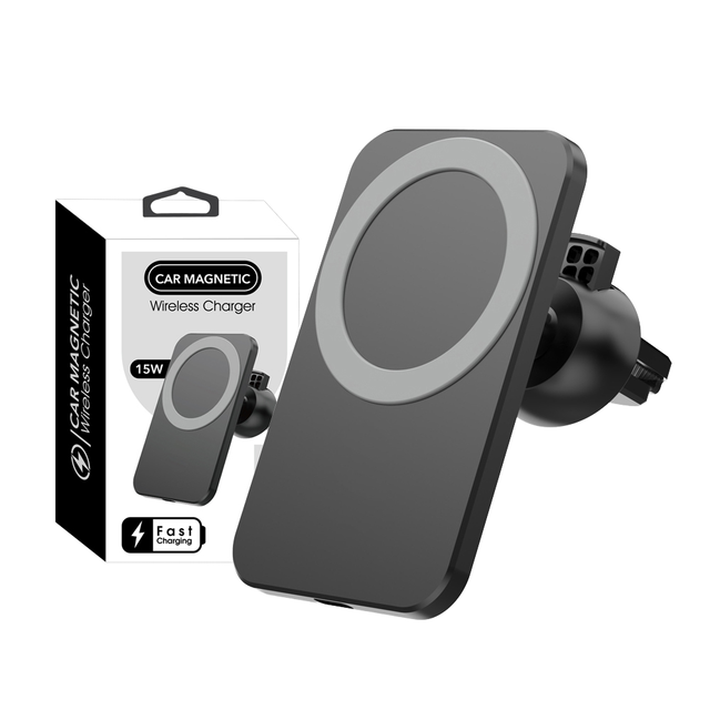 High Quality 15W Magnetic Car Wireless Charger Fast Air Vent Holder QC3.0 Function Type-C Port 5V/2A Input Factory Price