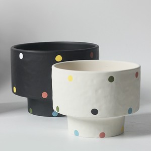 <span class=keywords><strong>Vase</strong></span> haut de style nordique, pot de fleurs <span class=keywords><strong>d</strong></span>'intérieur pour plantes vertes, cactus, <span class=keywords><strong>orchidée</strong></span> en pot avec trous, à pois, fait main - Product Image 4