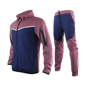 Conjunto Deportivo Personalizado con Cremallera, Corte Ajustado, Franjas Laterales, Ropa Deportiva Informal, Cómoda, Suave y Transpirable - Product Image 4