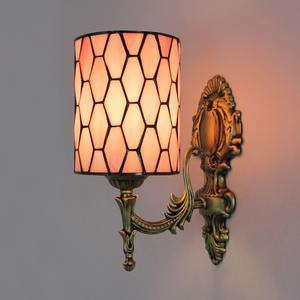 Lámparas de Mesa Estilo <span class=keywords><strong>Tiffany</strong></span> Jiyuanlux, Lámpara de Escritorio de Vidrio con Diseño de Tulipán Rojo, Base de Metal - Product Image 5