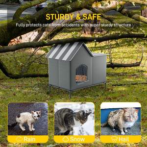 Nueva casa para mascotas con calefacción al aire libre, resistente a la intemperie, cálida, cama para dormir para perros, invierno, cachorros, gatos, casa, cama, criadero - Product Image 4