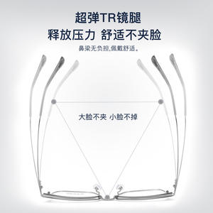 Monture de lunettes ovale en alliage pour homme Danyang 8066, monture intégrale, verres acryliques anti-UV, design quadrilatéral linéaire - Product Image 4