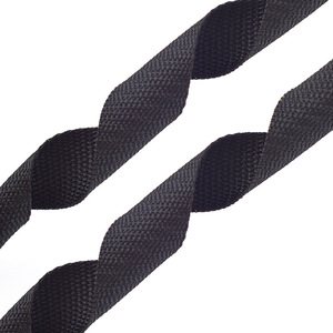 Sangle en polypropylène de 2,5 cm d'épaisseur, ignifuge, résistante aux flammes, noire, pour l'industrie de l'habillement et du textile de maison - Product Image 3