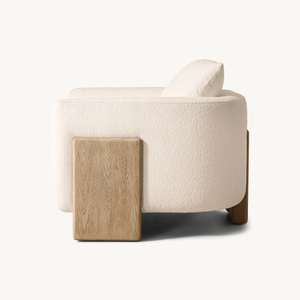 अमेरिकी शैली उच्चारण कुर्सी लिविंग रूम फर्नीचर सोफा लकड़ी लाउंज कुर्सी ठोस लकड़ी के फ्रेम गुलरेज कुर्सी - Product Image 4