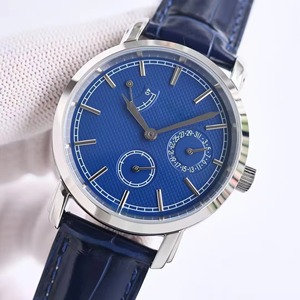 Montre mécanique automatique pour homme, chronographe rétro luxueux de 38 mm, ultra-mince et ultra-légère, entièrement fonctionnelle, pour occasions formelles et professionnelles - Product Image 2