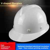 Casque de sécurité en fibre de verre pour la construction, l'ingénierie, les électriciens, l'exploitation minière, conforme aux normes nationales, imprimé, fabriqué en Chine