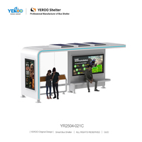 YEROO Fabricant de bornes d'arrêt de bus intelligentes rectangulaires en acier inoxydable personnalisées avec écran publicitaire à vendre