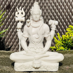 Estatua de Shiva de Tamaño Real Tallada a Mano en Mármol, Escultura de Piedra de Dios Hindú Religioso <span class=keywords><strong>para</strong></span> Decoración de Templos - Product Image 2