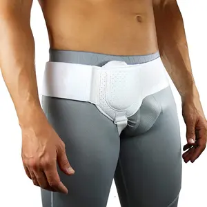 Braguero de cinturón de hernia para hernia inguinal o deportiva individual, soporte de hernia para hombres correa de recuperación para aliviar el dolor