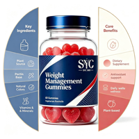 Gummies SYC BIO sans sucre pour la gestion du poids, 60 unités, avec mélatonine et L-théanine, soutien du sommeil et bien-être nocturne, santé quotidienne
