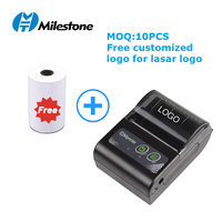 Imprimante thermique portable Milestone MHT-P10 Mini 58 mm pour reçus, batterie rechargeable, 203 dpi - TPV portable