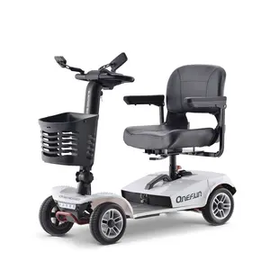 Scooter de cuatro ruedas para la vejez, silla de ruedas eléctrica ligera plegable, para discapacitados, pacientes, movilidad, scooter para ancianos