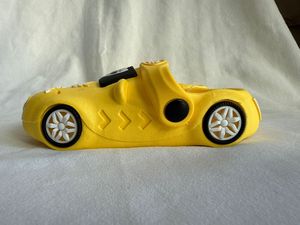 Ciabatte sportive gialle per ragazzi taglia 23-30, tomaia in PVC antiscivolo, suola in gomma, scarpe estive per bambini - Product Image 2