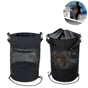 Marine Ship Fishing Sandbar Rv Kayak Camper Car cestino bidone della spazzatura Bin Oxford Mesh Portable Outdoor Boat Trash Bag