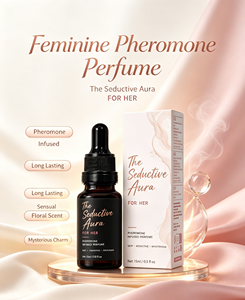 The Seductive Aura Her, Aceite de <span class=keywords><strong>Perfume</strong></span> Floral de Lujo con Feromonas de 15 ml, Fragancia Corporal Femenina de Larga Duración, Venta al por Mayor OEM - Product Image 2