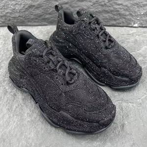 2026 Luxury Designer Sneakers Bling Rhinestone Chunky Crystal Embellished Platform Shoes Thick Sole Fashion Trainers for Women - Product Image 1