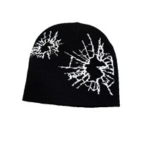 Bonnet en tricot jacquard unisexe style coréen, tendance Instagram, marque de niche, chaud pour l'hiver, bonnet de ski, idéal par temps froid