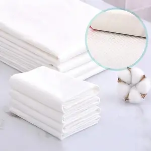 Custom Alta Qualidade Saco Branco Pendurado Macio Tecido De Algodão Facial toalhas descartáveis para salão de beleza