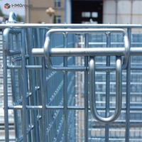 Cage de stockage industrielle personnalisée en acier galvanisé robuste et empilable pour entrepôt