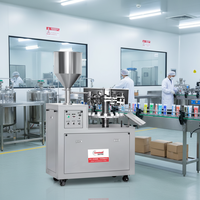 Machine de remplissage semi-automatique pour tubes en aluminium de cosméceutiques et pommades, machine rotative de remplissage et de sertissage pour tubes de colle et adhésifs