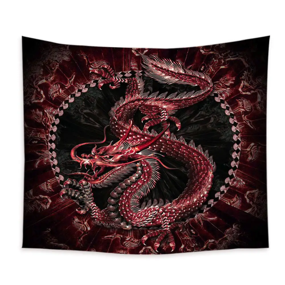 Dragon Large Fabric Wall Hanging Tapestry Bohemia Decoration Anime Beach Towel Home Decoration A esthetics Blanket