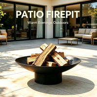 Brasero d'extérieur carré moderne en acier Corten, robuste et portable, pour jardin, patio et camping