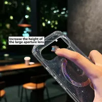 Coque de téléphone transparente avec charge sans fil et paillettes brillantes pour Google Pixel 11 10 9 Pro XL 10 9 8A, coque magnétique transparente antichoc