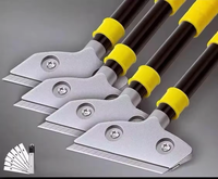 Pelle de nettoyage de sol en verre jaune couteau grattoir de fenêtre couteau utilitaire avec poignée en plastique et fer à repasser pour le nettoyage des carreaux