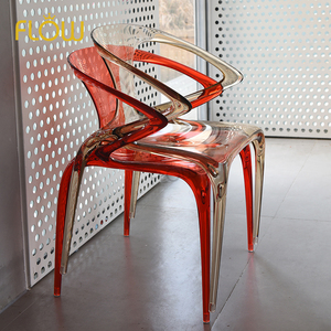 Chaise empilable <span class=keywords><strong>AVA</strong></span> en polycarbonate transparente et cristalline pour Roche Bobois, style nordique élégant et simple, chaise de salle à manger - Product Image 3