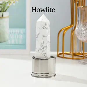 HOT SALE Replaceable Healing Crystal Stone Point Withe Bottom For Crystal Water Bottle Excluding Bottles