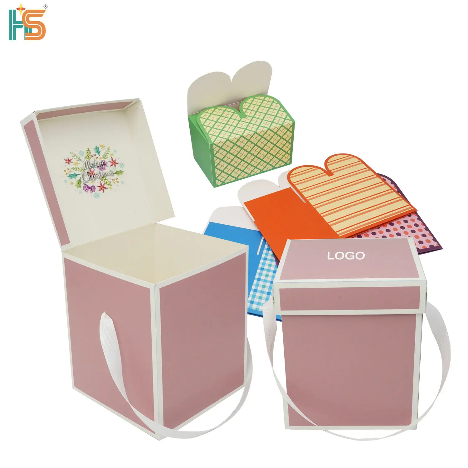 Коробки для печенья, конфет, упаковки еды, жестяная розовая картонная Рождественская Подарочная коробка с бумажной лентой для подружки невесты