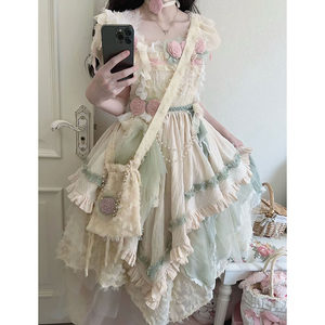 Robe Lolita <span class=keywords><strong>Princesse</strong></span> Wandering Wind JSK à jupe irrégulière et désordonnée pour femmes adultes - Product Image 3