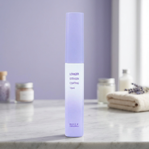 Belle Longer Extension Coating 10ml, Extensiones de Pestañas Recargables Libres de Crueldad Animal con Envase de Tubo Morado Degradado - Product Image 3