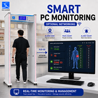 Gerbang Detektor Logam Smart 33 Zona dengan Pemantauan PC Opsional, Penghitung Pengguna, dan Tampilan Zona Alarm