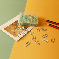 Clips en forme de cœur de couleur aléatoire, papeterie colorée pour documents et notes, clips mignons pour bullet journal, bureau et école