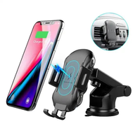 Support de chargeur de voiture sans fil, fixation automatique à serrage rapide 15W, support de téléphone pour grille d'aération de voiture à charge rapide sans fil