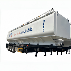 Semi-remorque en acier haute résistance pour l'alimentation animale, volume de réservoir de 60 m3, capacité de charge supérieure à 30 000 kg - Product Image 2