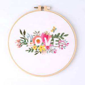 Kit de Bordado de Algodón Hecho a Mano, Punto de Cruz y Costura, Cuadros Colgantes DIY con Flores para Decoración de Sala de Estar - Venta al por Mayor - Product Image 2