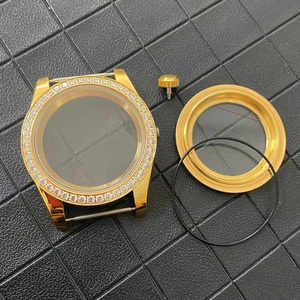 Boîtier de montre en or et diamant de 39mm pour mouvement NH35 NH36 Partie modifiée Verre saphir Acier inoxydable Boîtier mécanique pour hommes - Product Image 4