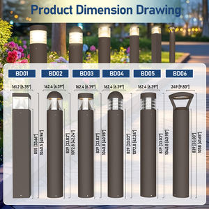 Lámpara LED para Poste de Jardín de Aluminio, 30W-100W, 5000K/4000K/3000K Seleccionable, con Clasificación IP65, Disponible en Almacén de EE. UU. - Product Image 4