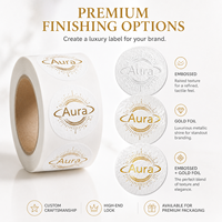 Stiker Vinyl 3D Embossed Kustom, Kertas Khusus, Perekat Sendiri, Tahan Air, Cetak Stiker Roll, Label Kemasan