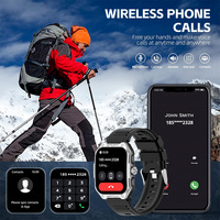 Montre connectée GPS sportive avec contrôle de caméra à distance, appels, écran carré, bracelet en silicone, montre de sport pour activités de plein air