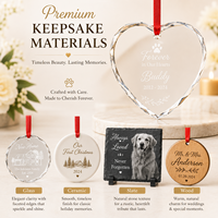 Adorno de Cristal Personalizado para Mascotas, Recuerdo con Foto, Decoración Colgante Pulida a Mano, Regalos para Bautizo y Diwali
