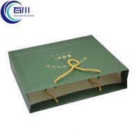 Caja de Regalo Rígida de Papel Recubierto de Alta Calidad, Juego Completo Grande, con Logotipo Impreso y Bolsa de Papel para Cubilose o Productos Oleaginosos