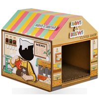 Griffoir pour chats en carton imprimé sur le thème du café, pour chats d'intérieur, vente en gros, directement de l'usine