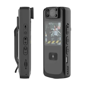 Mini Battery Powered 180 degree adjustment lens Body Worn Video recorder Camera with 2inch screen